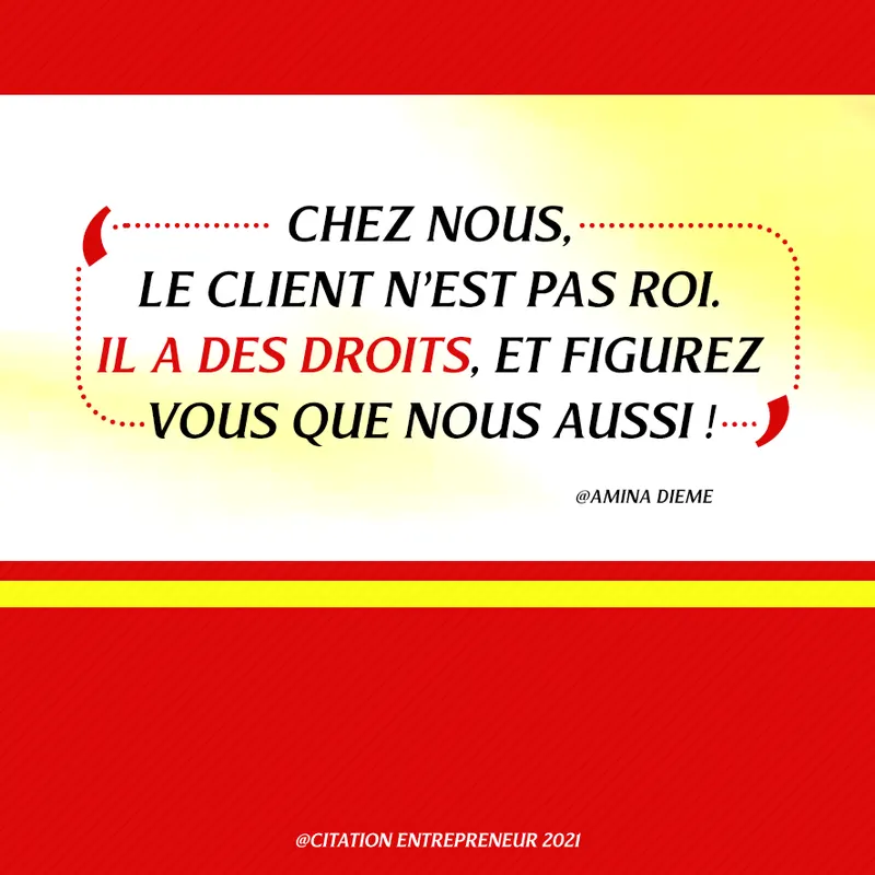 Affiche Citation Entrepreneur Amina Dieme 2021