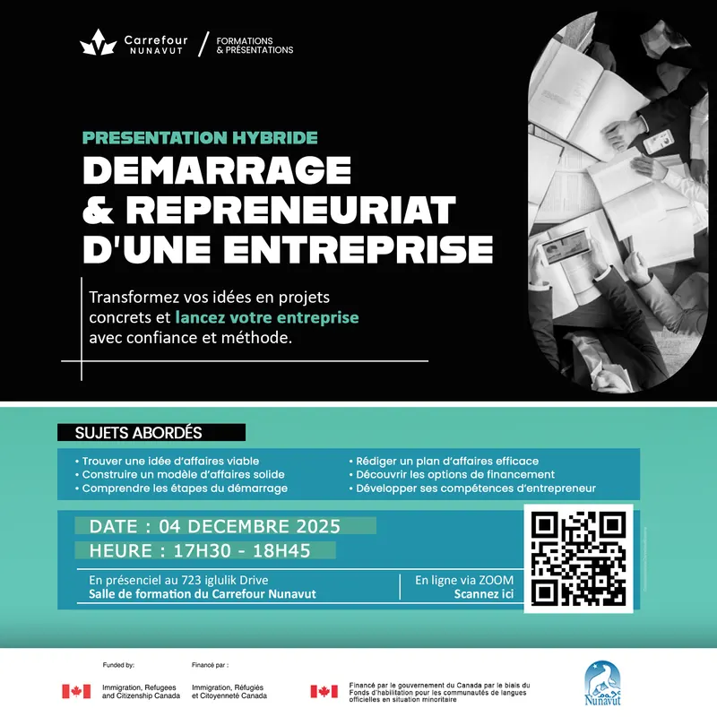 Affiche Presentation Repreneuriat 2025