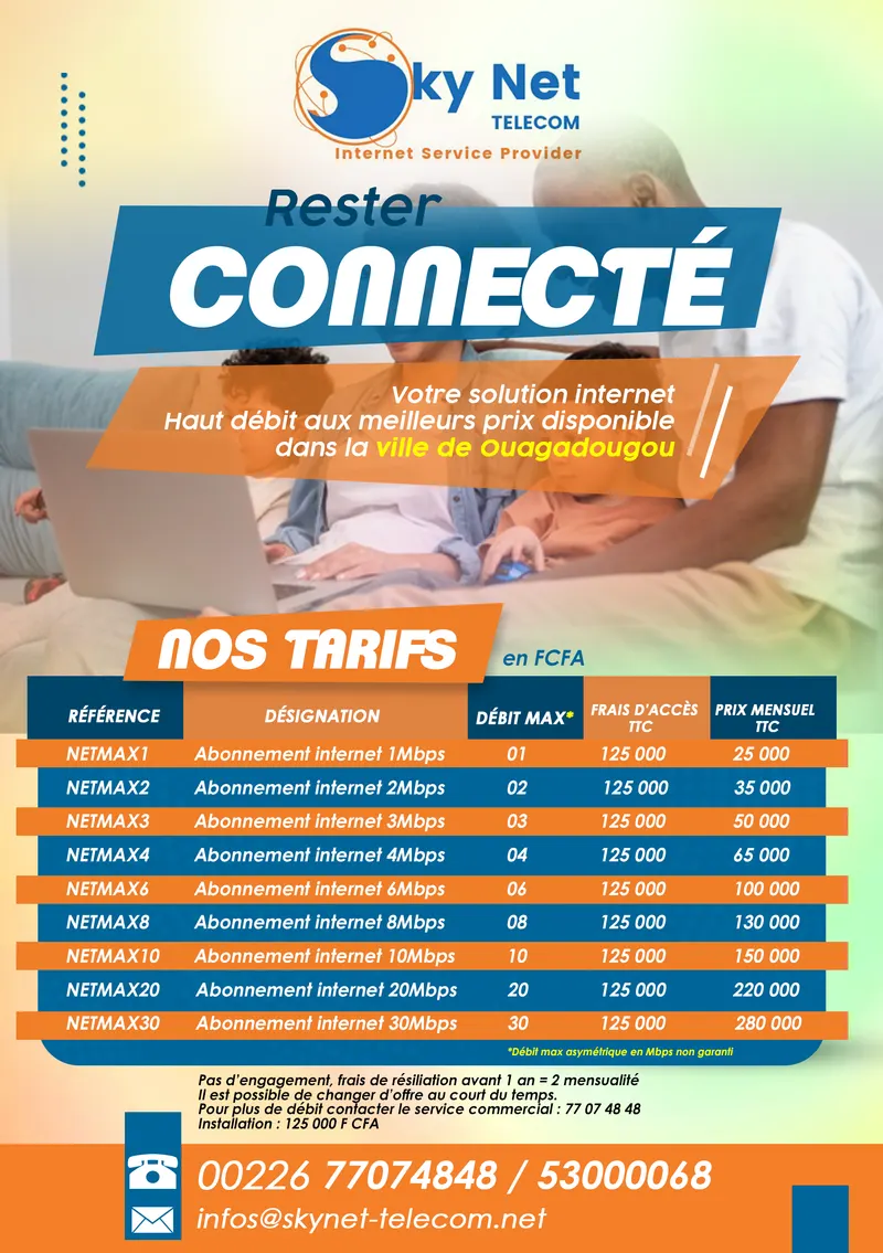 Brochure Skynet Prix General