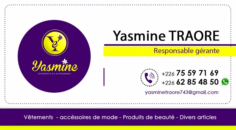Carte De Visite Yasmine