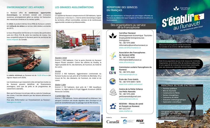 Depliant Carrefour Nunavut S Etablir Recto