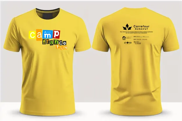 Maquette Tshirt Blanc Jaune Avant Arriere