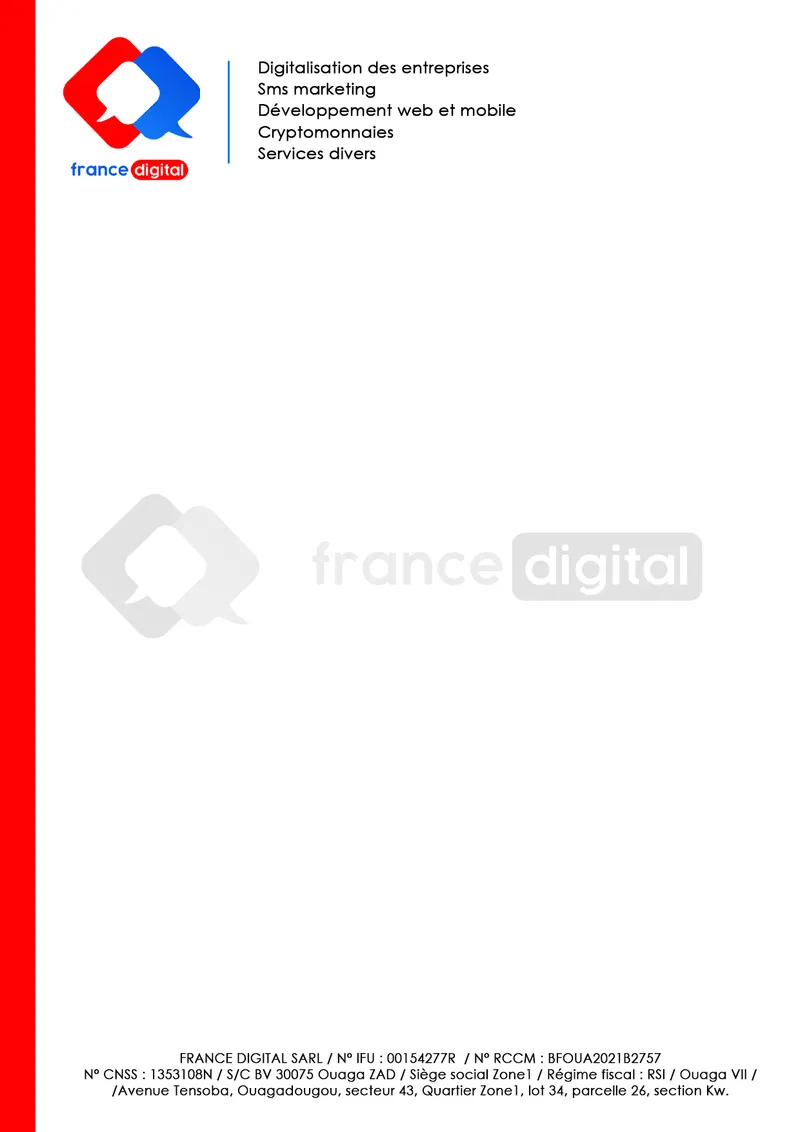Papier Entete France Digital
