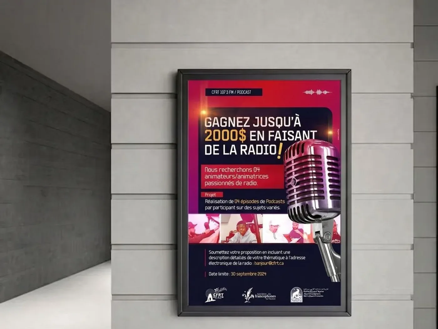 Affiche CFRT 107.3 FM